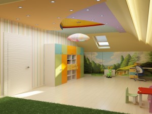 Эскизы дизайна интерьера детской комнаты